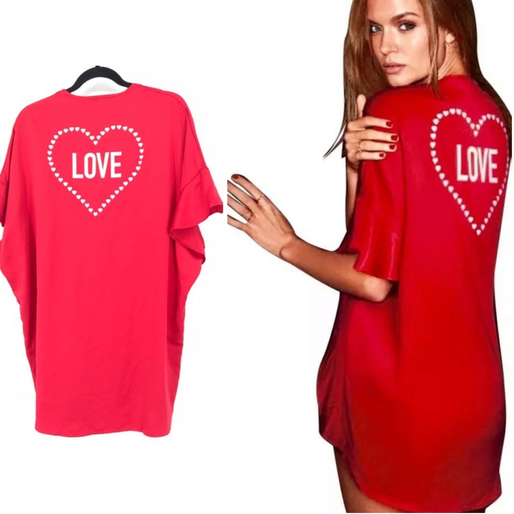 Victoria Secret Satin Red “LOVE” Robe